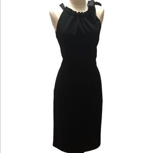 Ann Taylor black cocktail, party, wedding midi dress